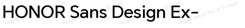 HONOR Sans Design Ex字体转换